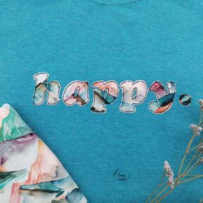 Stickdatei Wörter-Mix: Happy, Smile, Cute