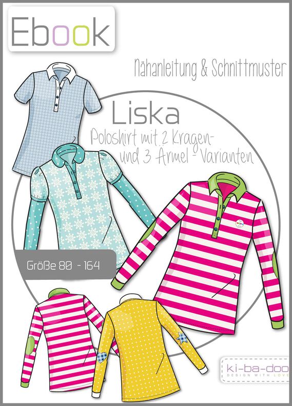 Ebook/Nähanleitung Poloshirt LISKA Mädchen Gr. 80 - 164 image number 1