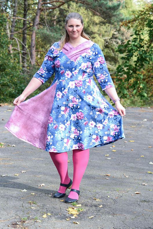  Kleid Valentina mit Godet Gr. 48-56  beamerfähig image number 2