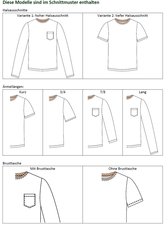 Herren Basic-Shirt Sam – 4 Ärmellängen Gr. 44-60, A4+A0 image number 5