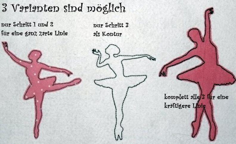 Stickdatei Tänzerin Ballerina Doodle Ballett image number 3