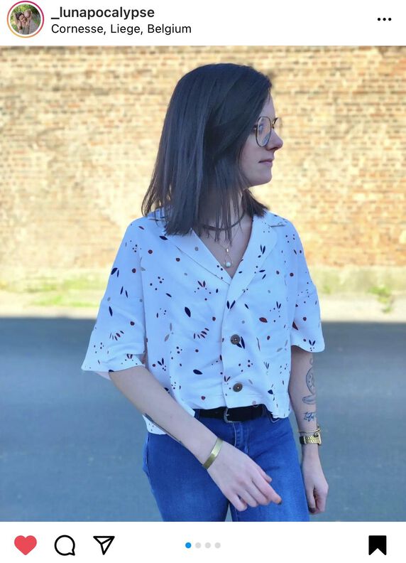 Oversized Bluse mit Reverskragen Größe 34-50 image number 9