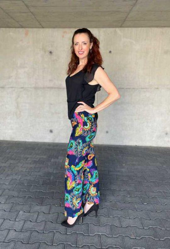 Hose mit Boot Cut "MALIA" Schnittmsuter Gr. 158–46 image number 5