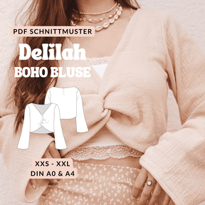  Musselin Bluse Boho | Delilah | Schnittmuster & Anleitung  