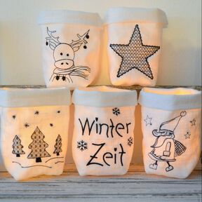 ITH Lichterbeutel Weihnachten für ein LED 13x18cm