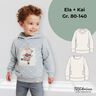 Schnittmuster Kinder Hoodie Ela+Kai Gr. 80-140 thumbnail number 1