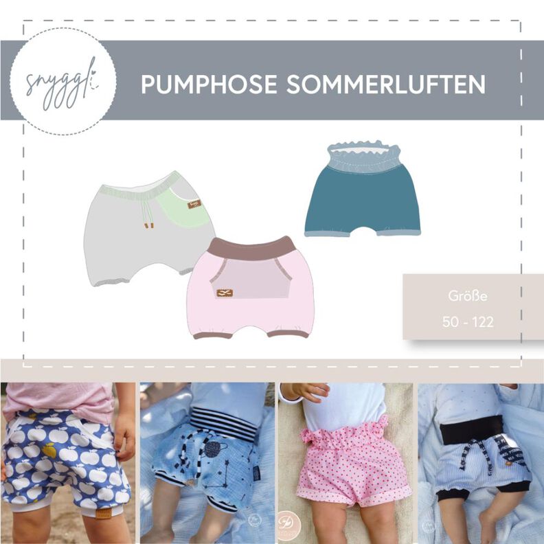 Hose Sommerluften Gr. 50-122, A0 + A4, Musselin, Paperbag image number 1