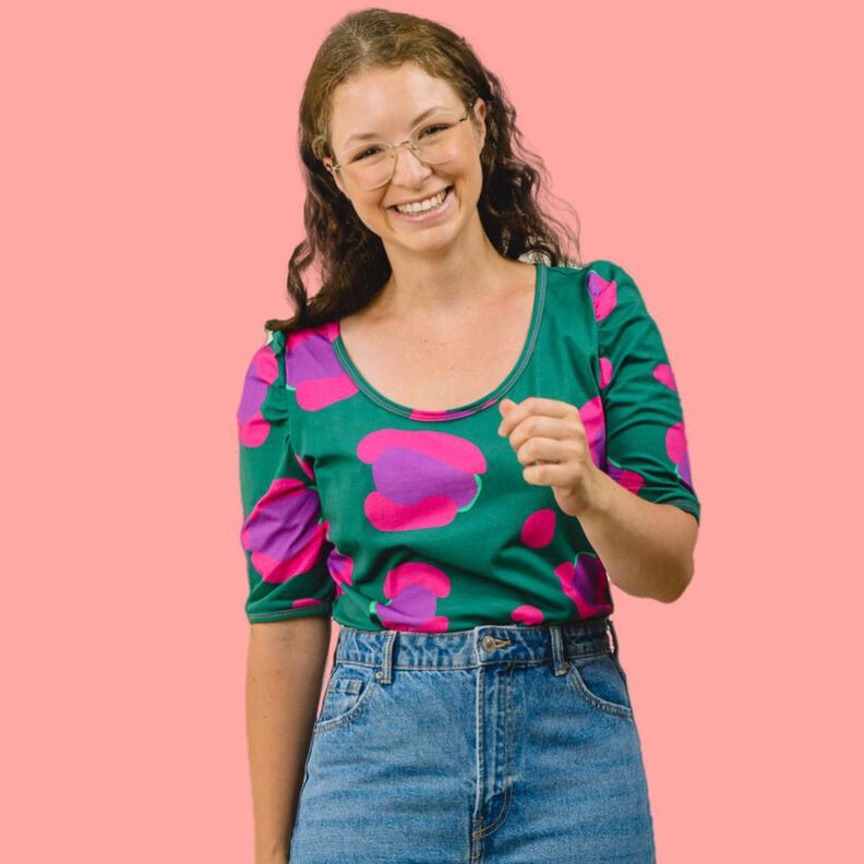 Puffärmel Shirt Kurz- & Langarm Damen TRENDI ♥ Gr. 34-56 image number 1