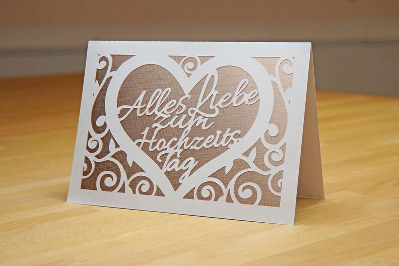 Plotterdatei Karte Alles Liebe zum Hochzeitstag image number 4