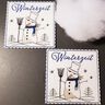 Stickdatei Schneemann ITH Untersetzer Mugrug 10x10cm thumbnail number 3