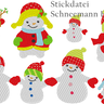 Schneemann Familie Stickdatei thumbnail number 1