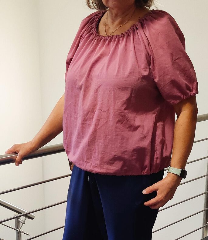 Ida – weite Carmenbluse Damen, weite Ärmel BU 80-116 A4+A0 image number 7