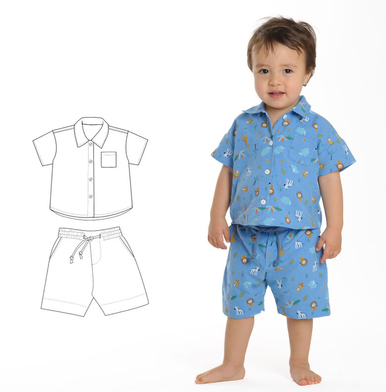 Hemd und Hose Schnittmuster Sparpaket für Baby und Kinder image number 2