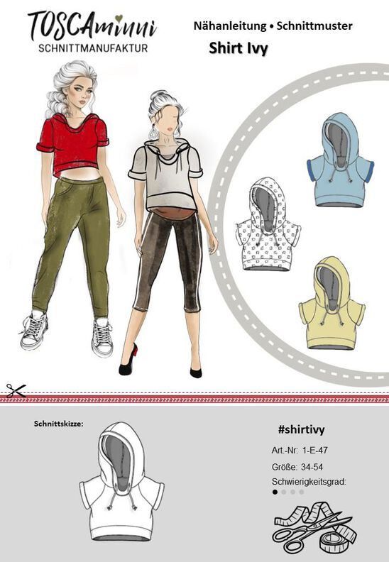Schnittmuster Damen Shirt Ivy Gr. 34-54 Nähanleitung image number 3