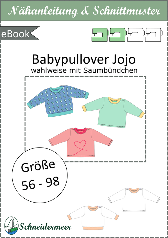 Baby Pullover „Jojo“ Knopfleiste und Bündchen Gr 56-98 A4+A1 image number 6