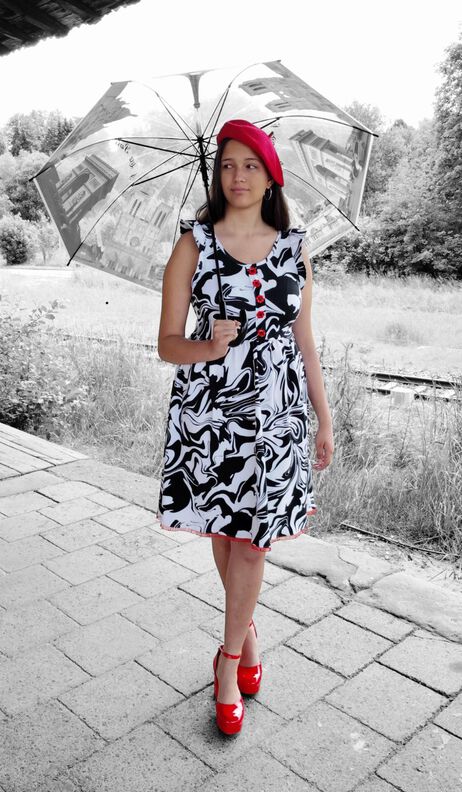 KLEID - * Sweet like MEE * - GR.32-56 - für dehnbare Stoffe image number 4