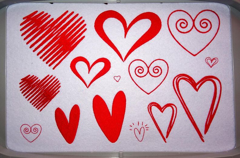 Stickdatei - einfache Herz Linien Herzen simply image number 8
