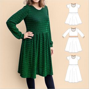 Kyara Jerseykleid Ballonärmeln, Kräuselrock BU 80-116 A4+A0