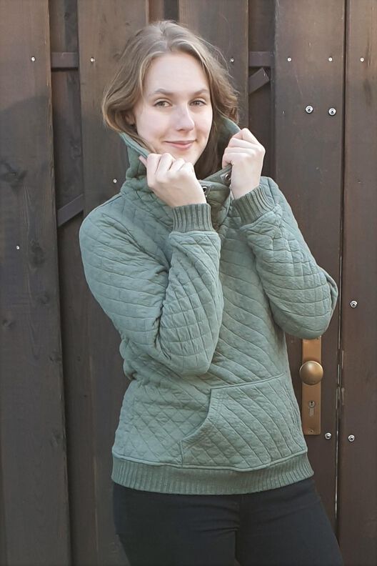 Lisa – Hoodie mit Wickelkapuze oder Kragen, BU 80-116,A4+A0 image number 3