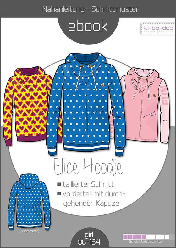 Ebook/Nähanleitung Hoodie ELICE Gr. 86-164 image number 1