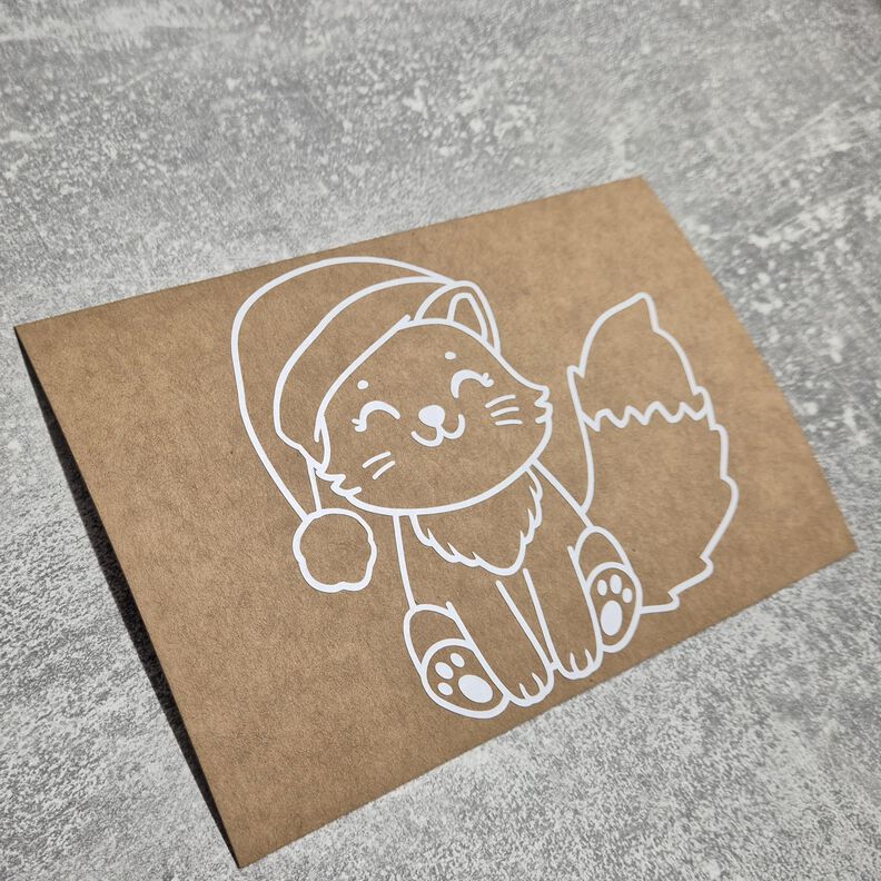 Plotterdatei Katze Weihnachten Mütze SVG PNG DXF image number 5