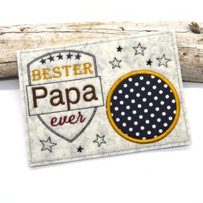 Stickdatei Papa Mug Rug Tassenteppich