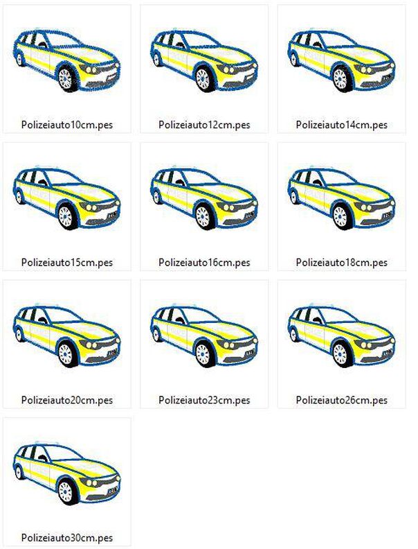Polizeiauto Stickdatei Polizei image number 5