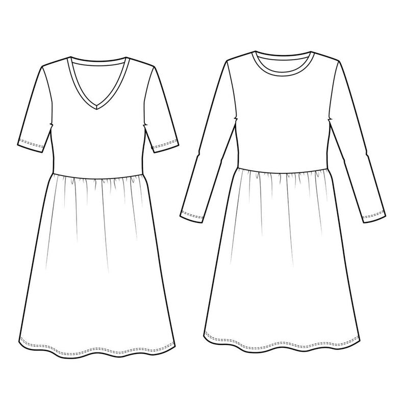 Kinder Jersey Kleid mit gekräuseltem Rock GAUN ♥ Gr. 98-164 image number 10