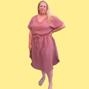 Kleid Tunika gerundeter Saum + Taschen SINAR ♥ Gr. 34-56