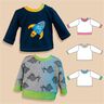 Baby Pullover „Jojo“ Knopfleiste und Bündchen Gr 56-98 A4+A1 thumbnail number 1
