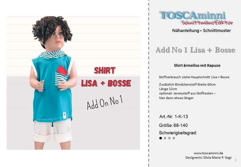 Shirt Lisa + Bosse Gr. 68-140 - Add On 1 ärmellos image number 10
