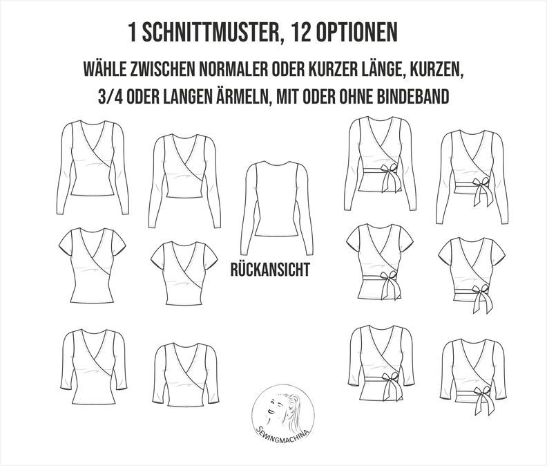Wrap Top Walter, Wickeltop PDF Schnittmuster, E-Book image number 5