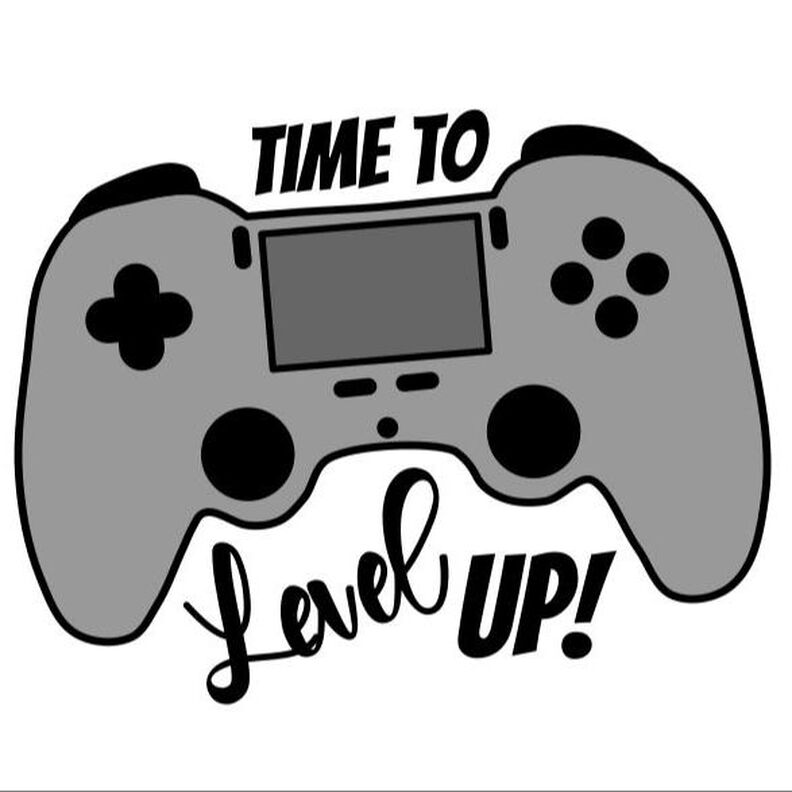 Level up! Gamer Controller Plotterdatei DXF SVG image number 1