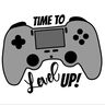 Level up! Gamer Controller Plotterdatei DXF SVG thumbnail number 1