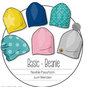 Ebook/Nähanleitung Basic Beanie Gr. 47/48 - 57/58 cm