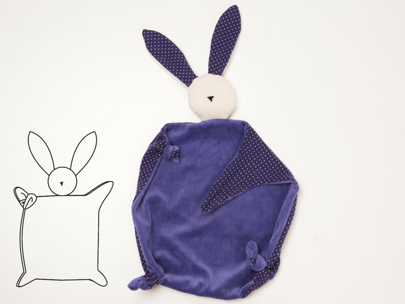 TONDINO Kuscheltier Hase, Schnuffeltuch, Zahntuch image number 2