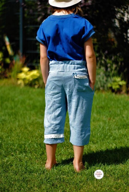 Kinder Hose Paperbag Shorts Schlupf-Hose CELI ♥ Gr. 92-164 image number 3