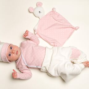 Baby Set Wickelbody, Hose, Mütze und Kuscheltier