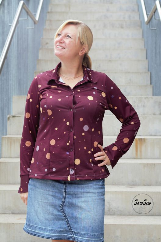Ebook / Anleitung Jerseybluse Leanna *+ A0-Datei + Video* image number 6