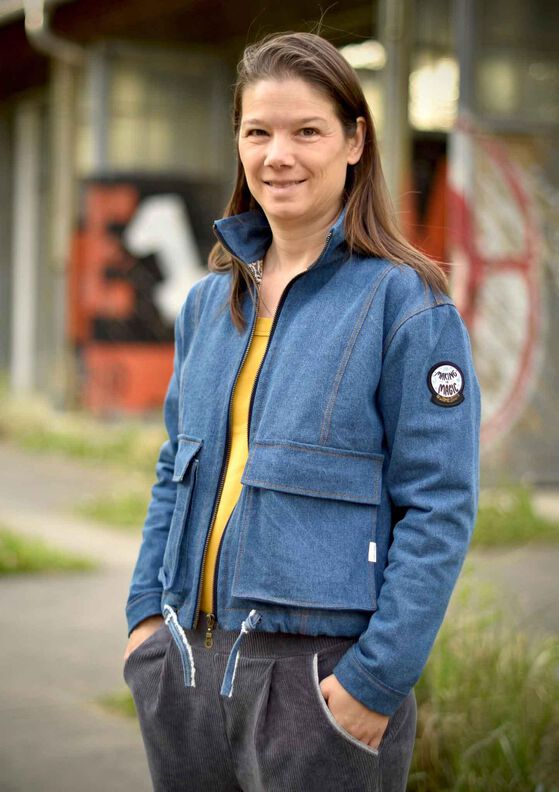 Boxy Jacke im Worker Style JACAREI (34-56) image number 6