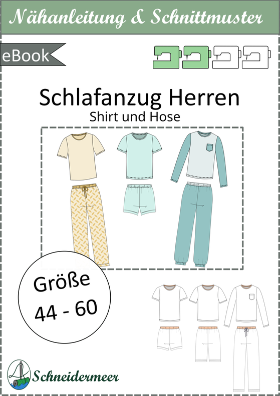 Pyjama Schlafanzug für Herren, Shirt und Hose Gr 44-60 A4+A0 image number 8