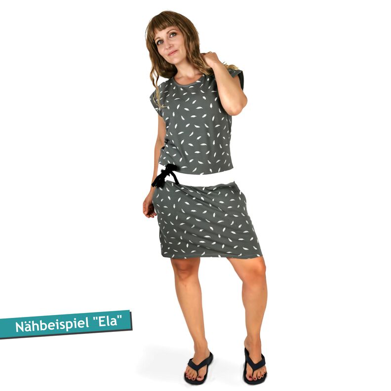 Jerseykleid Raglankleid, Gr. 32-54, Schnittmuster mit Ebenen image number 8