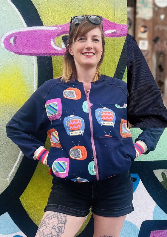 Collegejacke Helt mig, Gr. 32-50, inkl. A0, Leinen image number 4