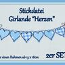 Stickdatei Herzgirlande Herzen 13x18cm thumbnail number 1
