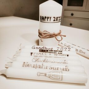 Druckvorlage "Silvester" Kerzen/Anhänger PDF & JPG  Druckvorlage "Silvester" Kerzen/Anhänger PDF & JPG