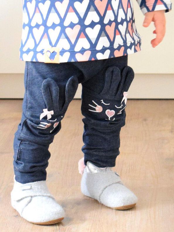 *Cool Pants* Basic Hose mit Knieteilung, Öhrchen & Taschen image number 2