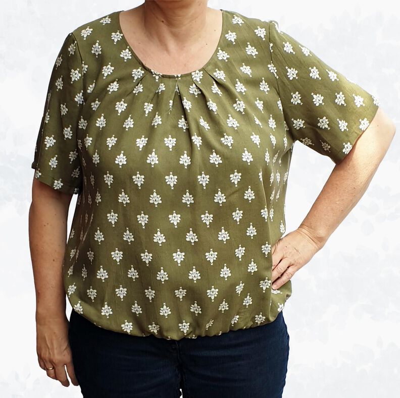 Betty - Bluse mit Falten und weiten Ärmeln BU 80-116, A4+A0 image number 9