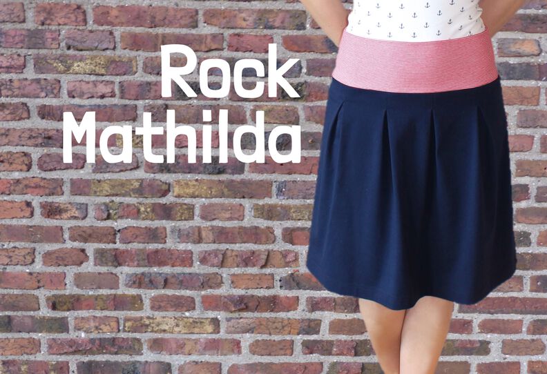 Rock Mathilda * Faltenrock mit Jerseybund * A4, A0, Beamer image number 3