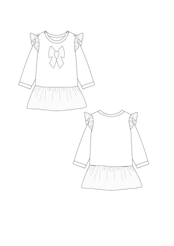 Schnittmuster Kleid und Sweatshirt mit Rüschen Sophie image number 6