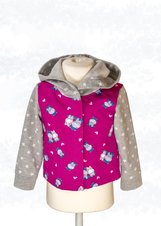 Sweatjacke/Weste mit Kapuze für Kinder  Gr. 92-164, A4+A0 image number 3